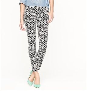 J.crew toothpick jeans | black and white geometric